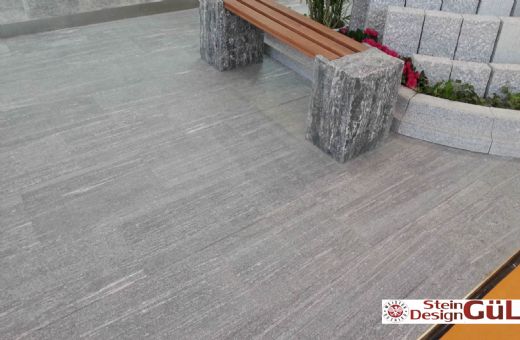 Terrasse aus Naturstein - Taifun Grey 