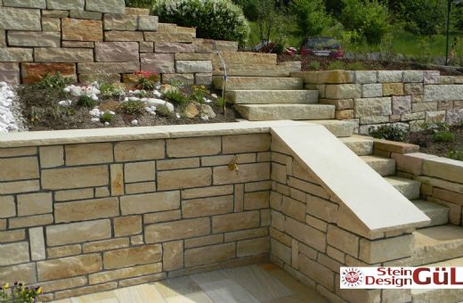 Mauerabdeckung aus Naturstein - Sandstein Mint