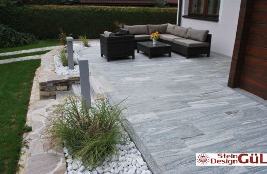 Palisade aus Naturstein - Taifun Grey