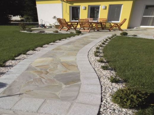Anwendung Naturstein Quarzit gelblich