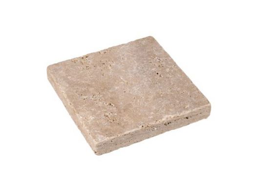 Bodenplatte aus Naturstein - Travertin Beige