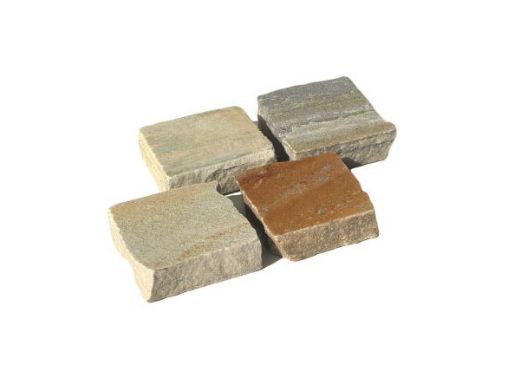 Pflasterplatte aus Naturstein - Quarzit gelblich